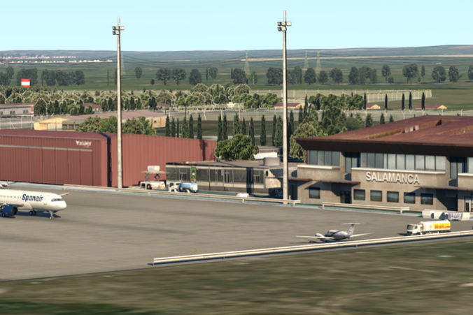 Salamanca LESA Matacan airport scenery